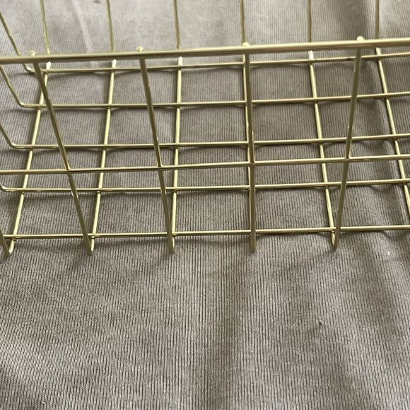 Birch & Vine Gold Wire Small Rectangular Organizer Storage Baskets Set 10 Office - Picture 10 of 11